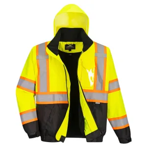 Hi-Vis 2-in-1 Contrast Tape Bomber Jacket