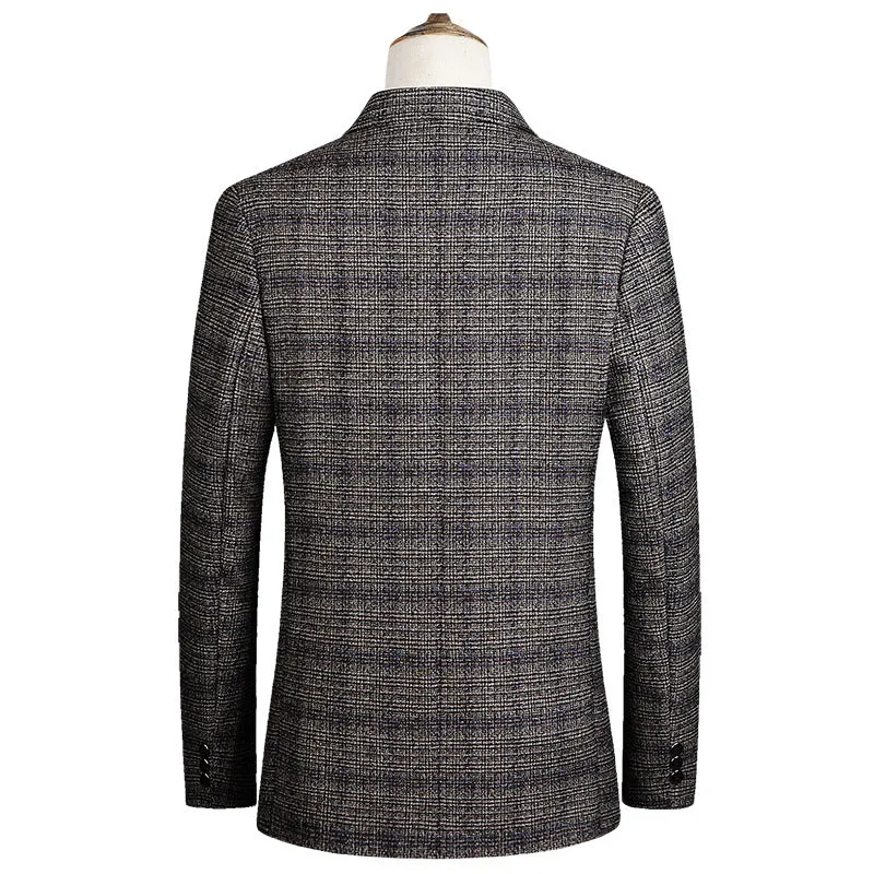 High quality men's autumn winter plus size coats luxury wool coat men