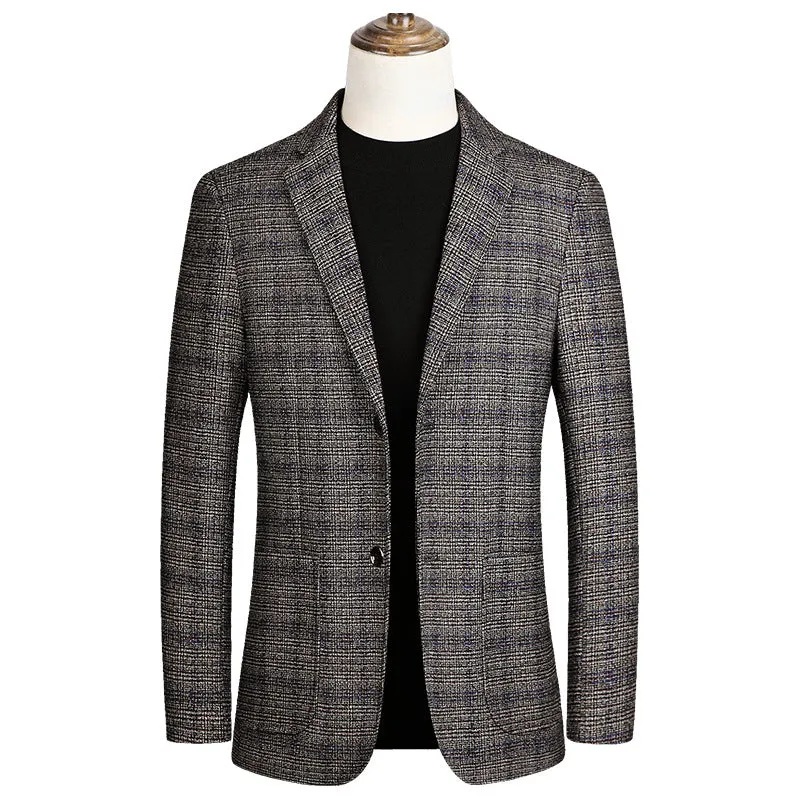 High quality men's autumn winter plus size coats luxury wool coat men
