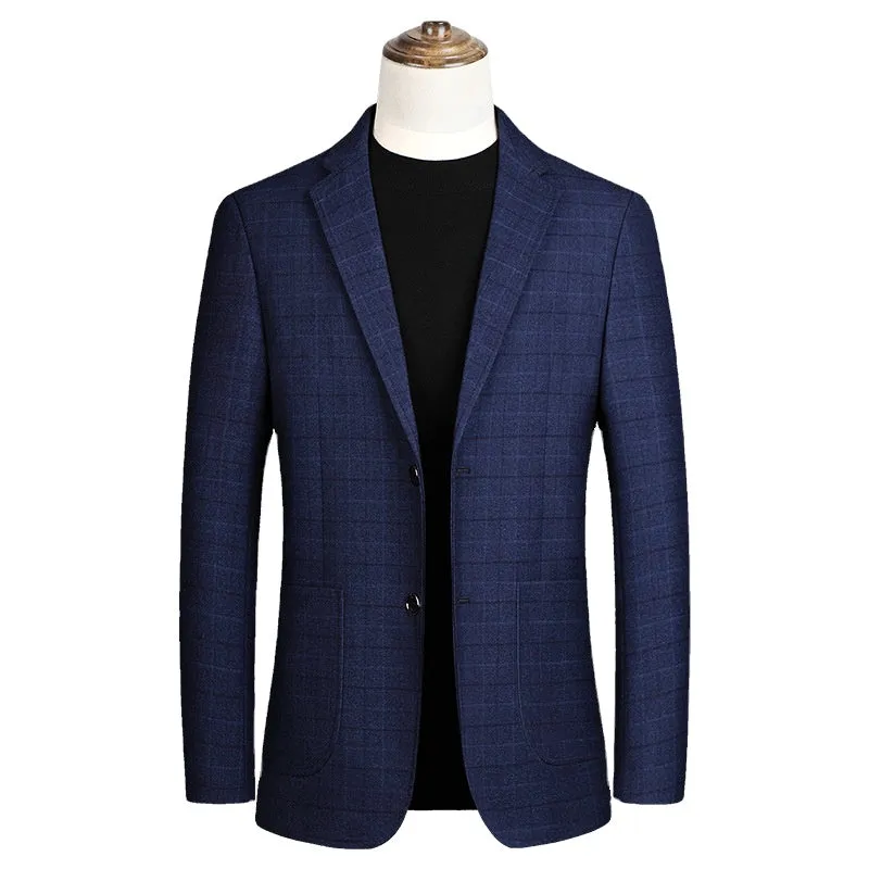 High quality men's autumn winter plus size coats luxury wool coat men