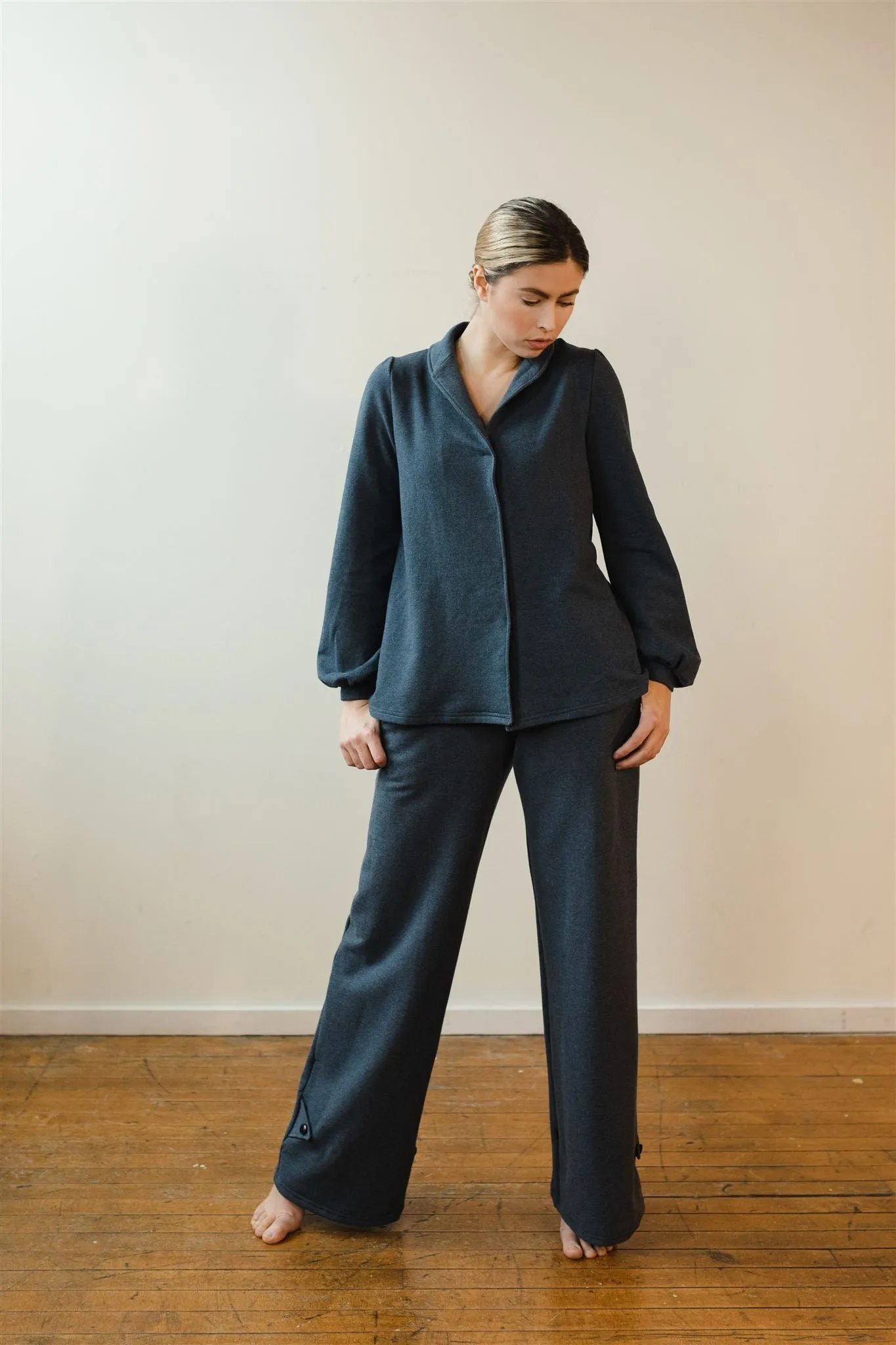 Jackie Tencel Organic Cotton Button-Down - Heather Lake
