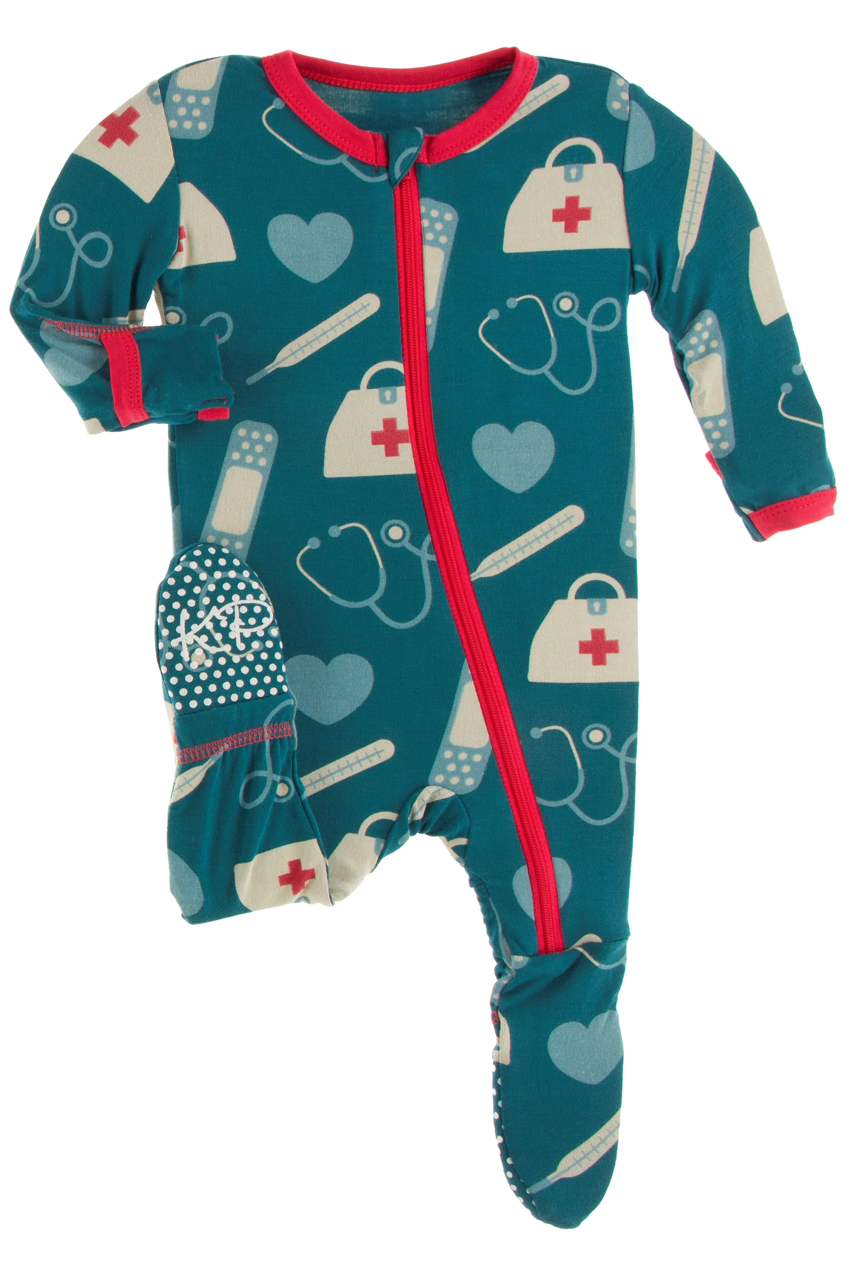 KicKee Pants Oasis Medicine Footie with Zipper