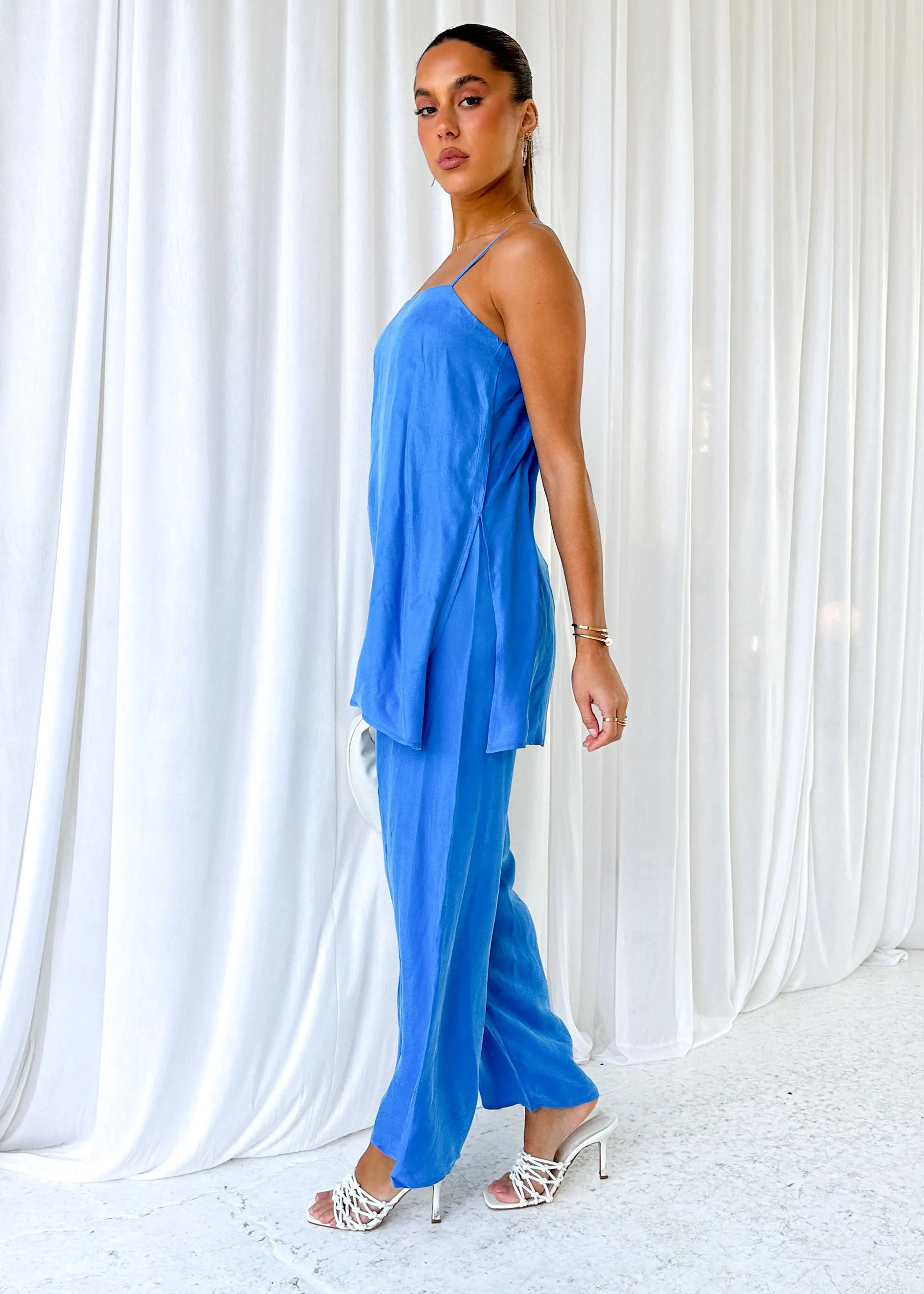 Leilyn Cupro Pants - Cobalt