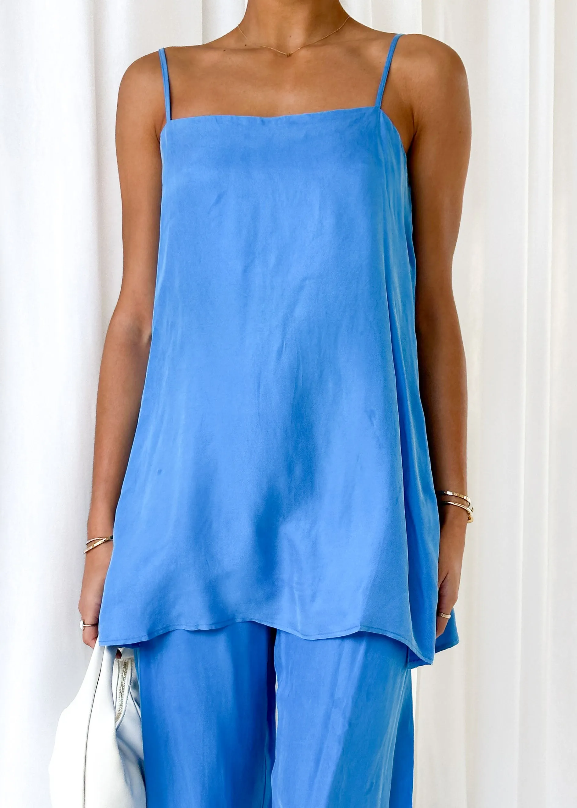 Leilyn Cupro Pants - Cobalt