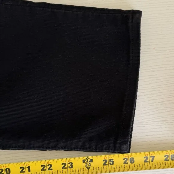 Levi's Wedgie Straight Fit Corduroy Pants Women 30 Black Button Fly Stretch