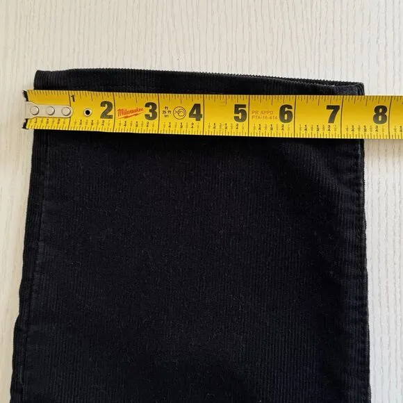 Levi's Wedgie Straight Fit Corduroy Pants Women 30 Black Button Fly Stretch