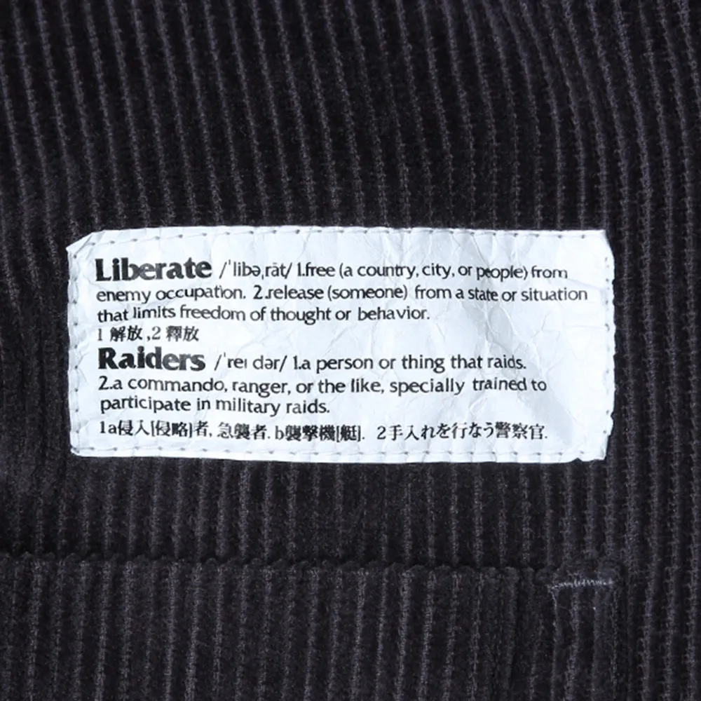Liberaiders CORDUROY SARROUEL PANTS (CHARCOAL)
