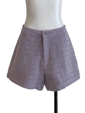 Lilac Eyelet Laced Short Pants