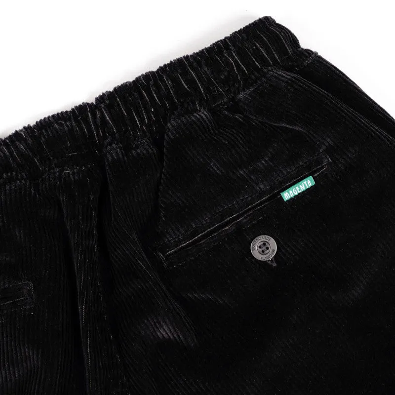 Magenta Loose Cord Pants - Black