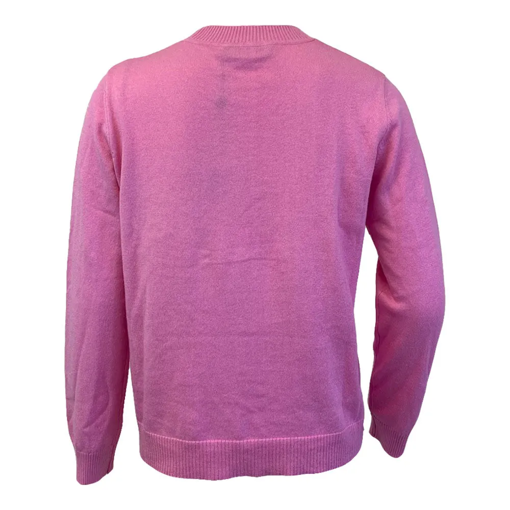 Marco Island Cotton Cashmere Crew Neck Sweater - Bubble Gum