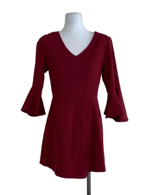 Maroon Plain Jumpsuit