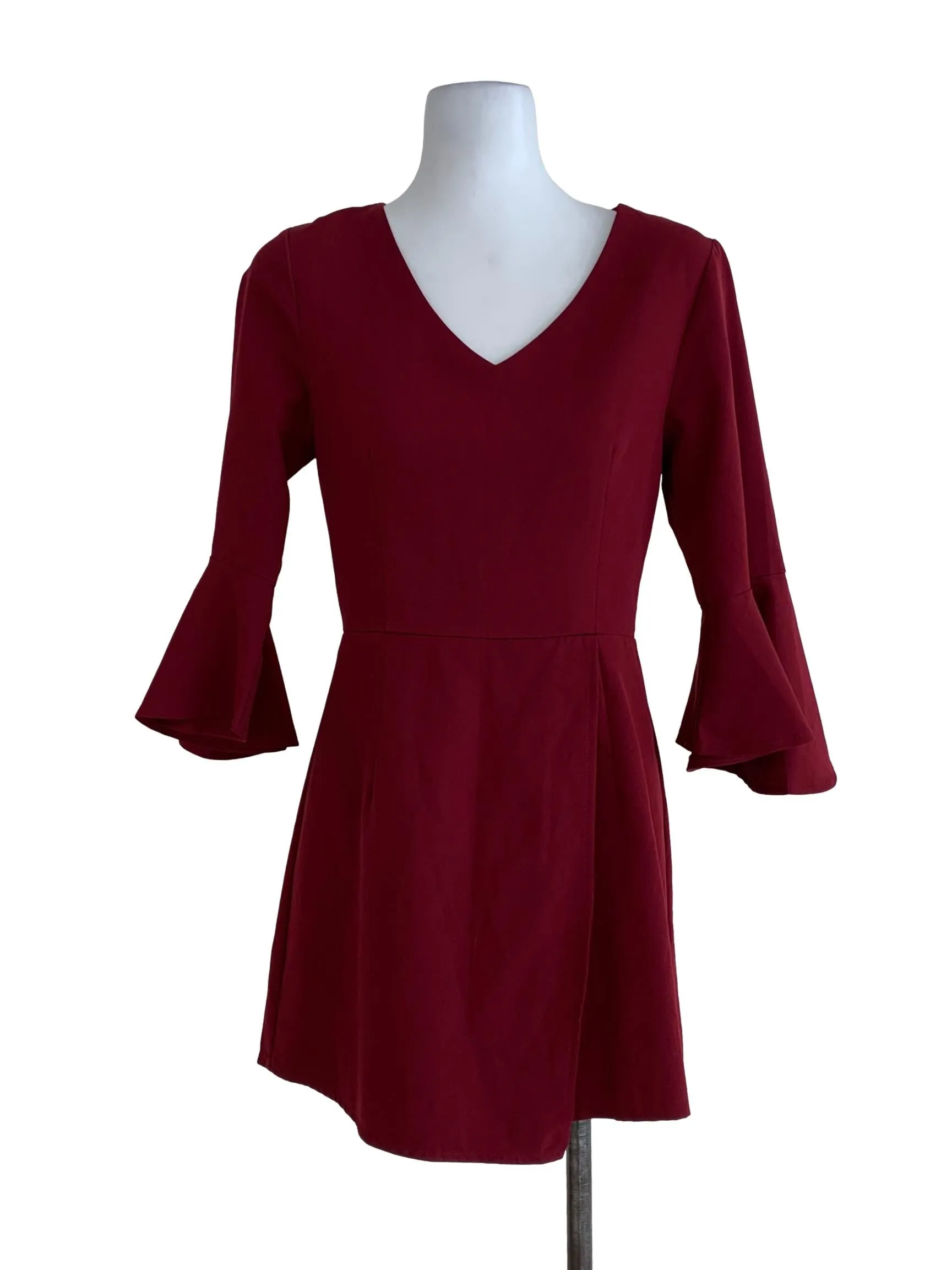Maroon Plain Jumpsuit