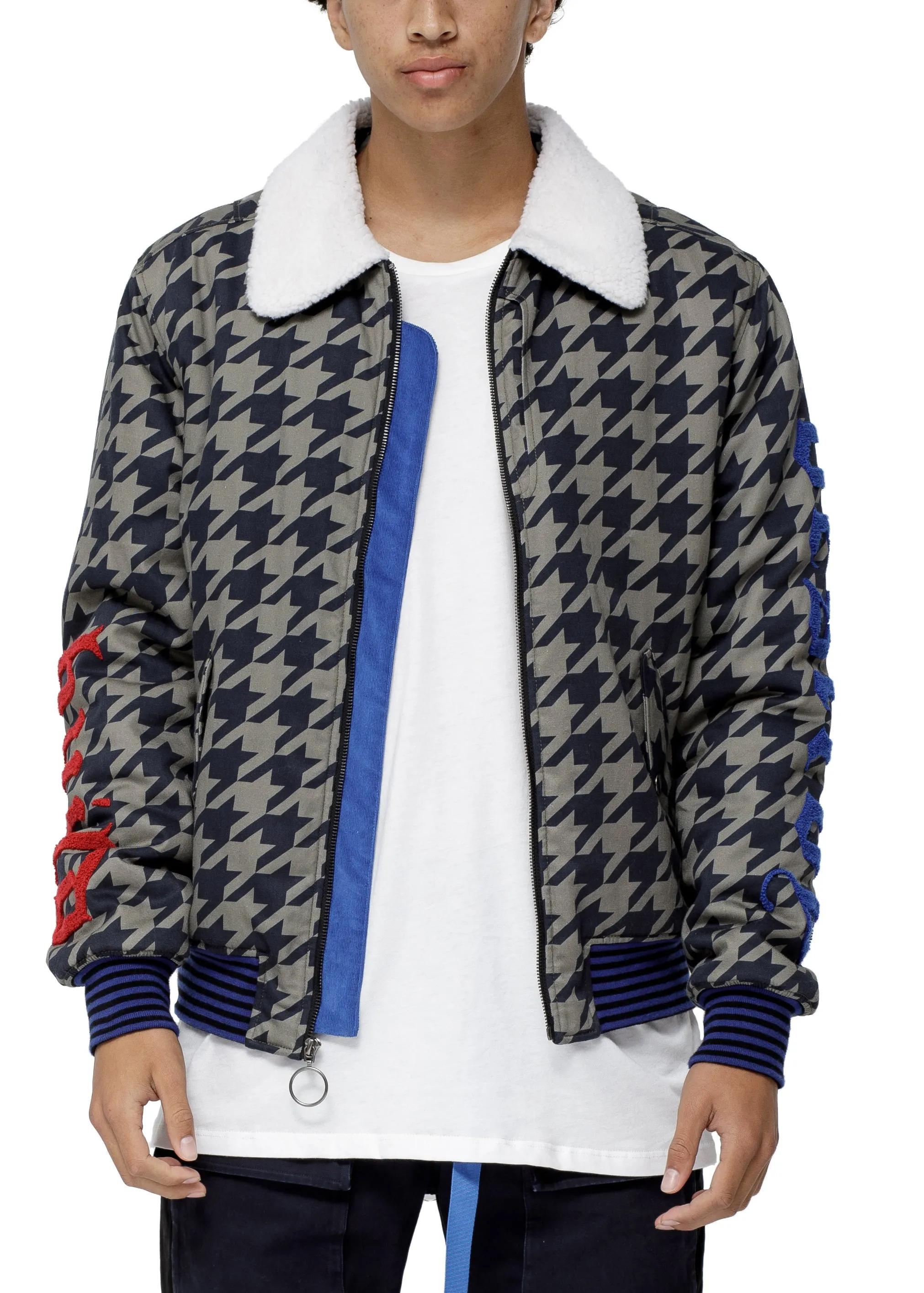 Men's MA-2 Sherling Collar Bomber Jacket in Khaki