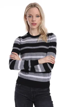 Minnie Rose Striped Crew Pullover