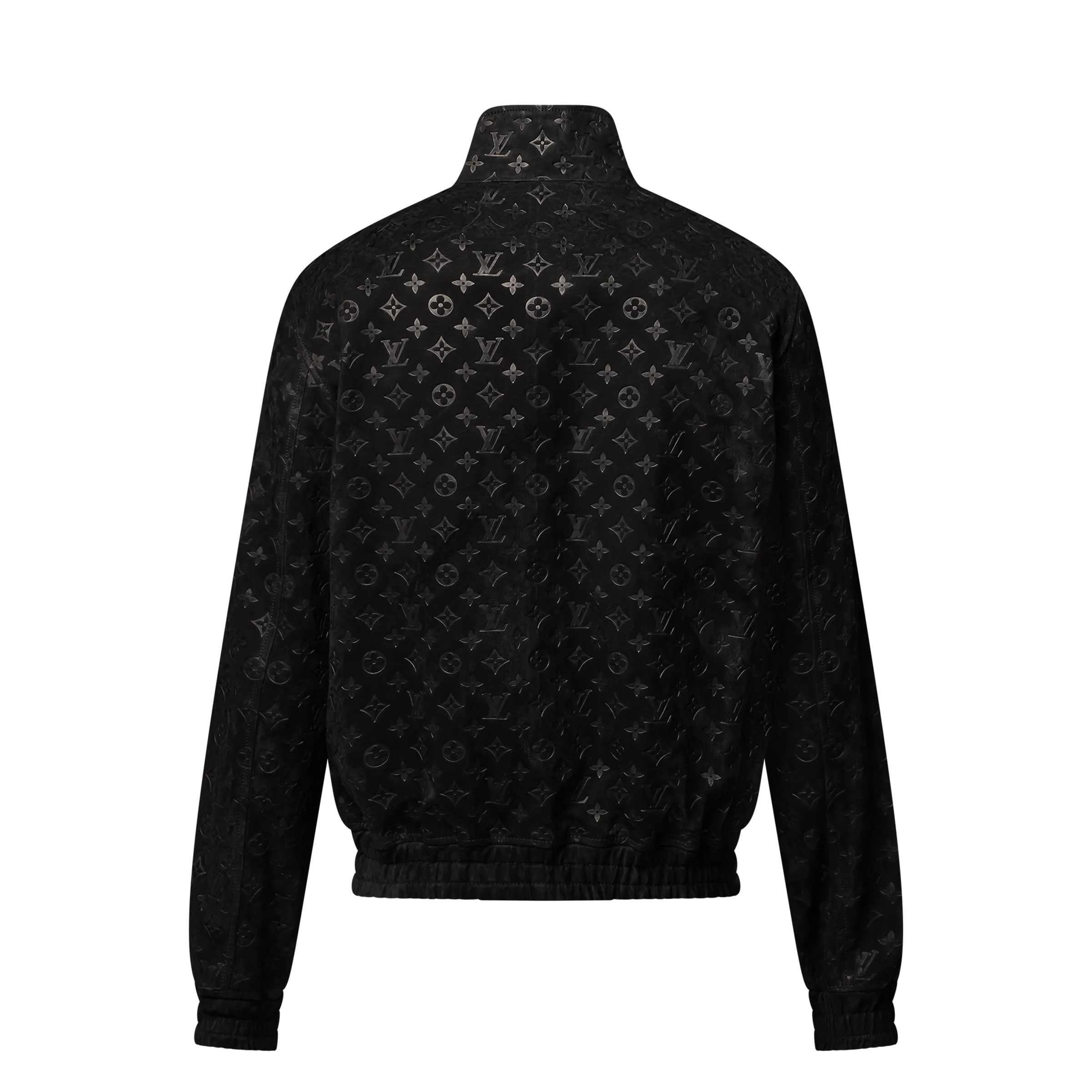 Monogram Debossed Suede Tracksuit Jacket
