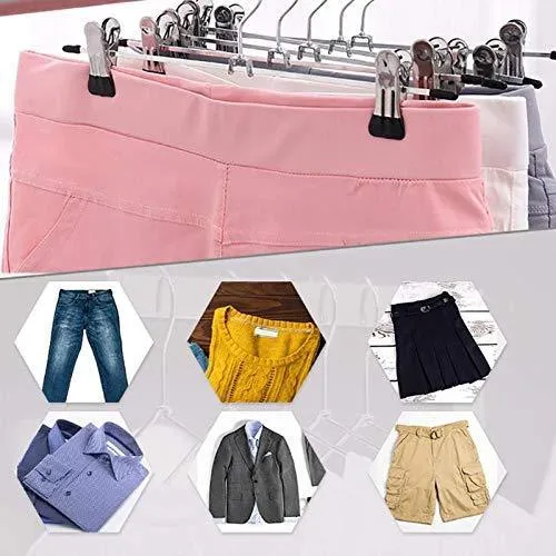 Monster* Clothes Hangers Stainless Steel Trousers Rack Anti-Slip Clothespin Pants Clamp Waterproof Socks Underwear Rack Clips
