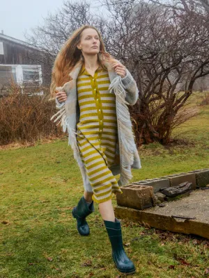 Morrissey Textured Dress - Green Stripe
