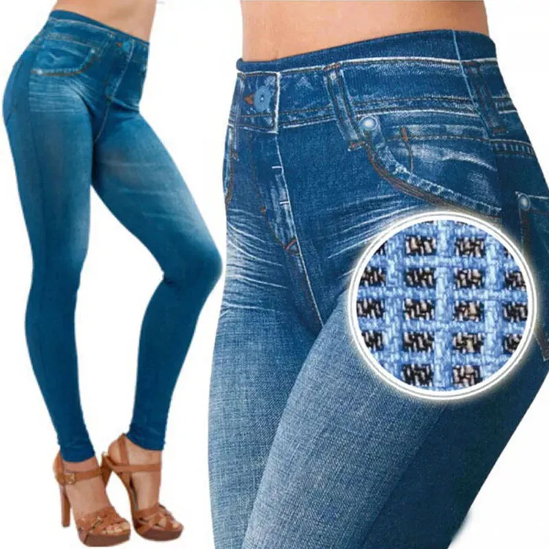 Nahtlose Fleece-Jeans für Damen
