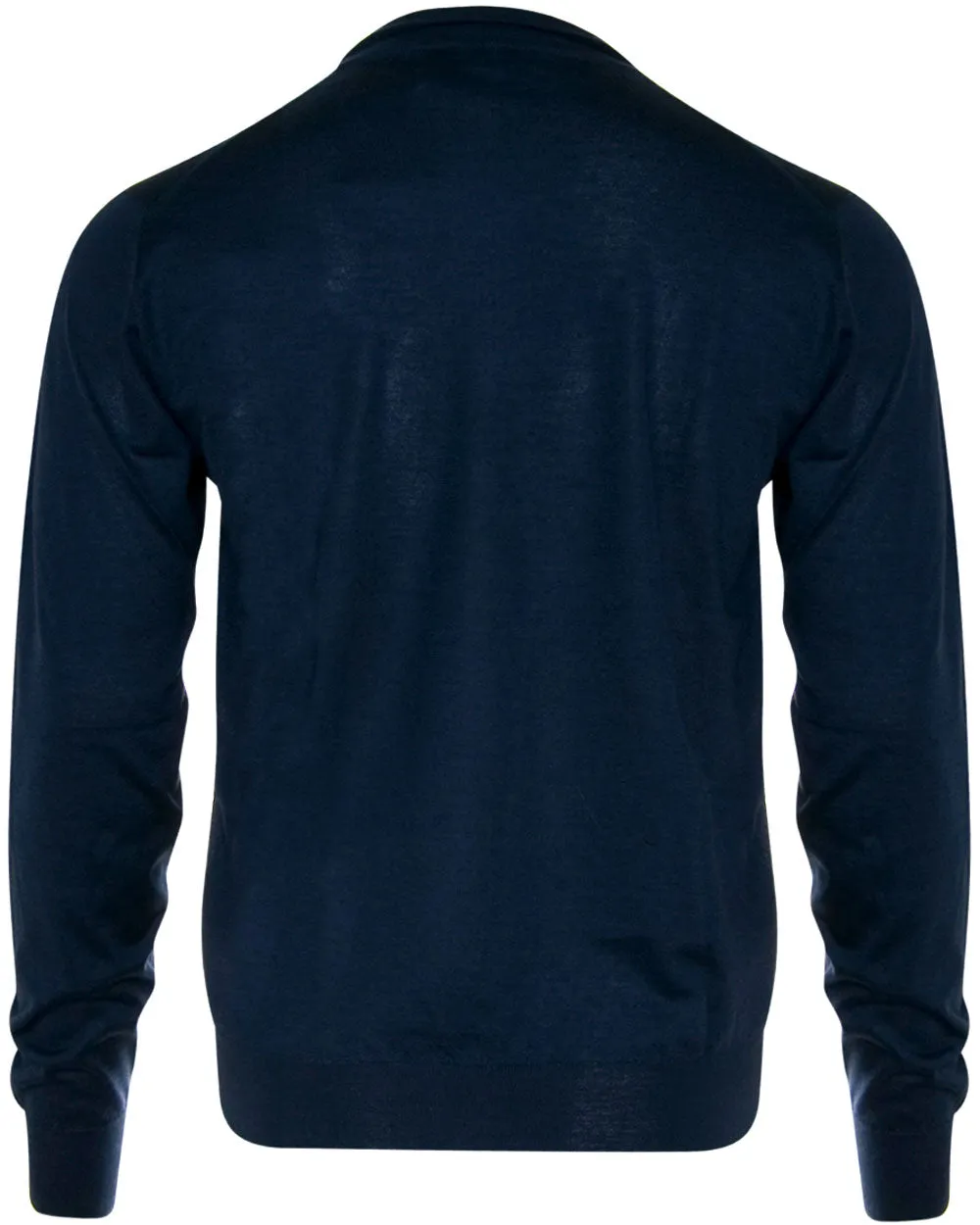 Navy Cashmere Fine Gauge Quarter Zip Sweater