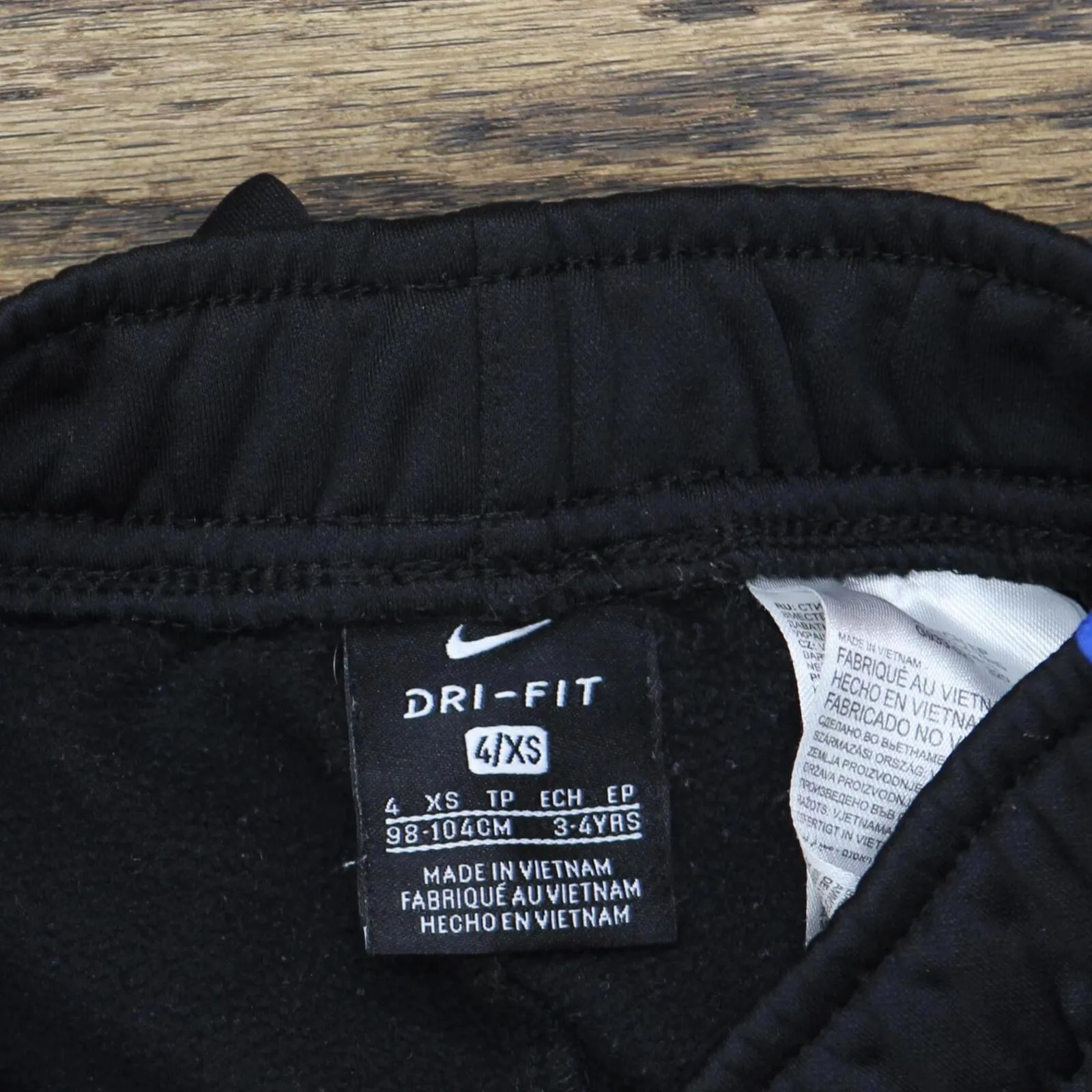 Nike Boys Dri-Fit Fleece Lined Active Pants 166ed929ae649f Black / Blue XS (4)