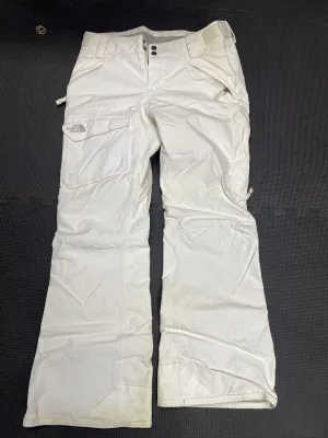 North Face Medium Women’s White Ski Pants Pockets Waterproof Snowboard Hyvent￼
