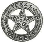 Old West Historic Replica Badge: Texas Rangers Star Ornate
