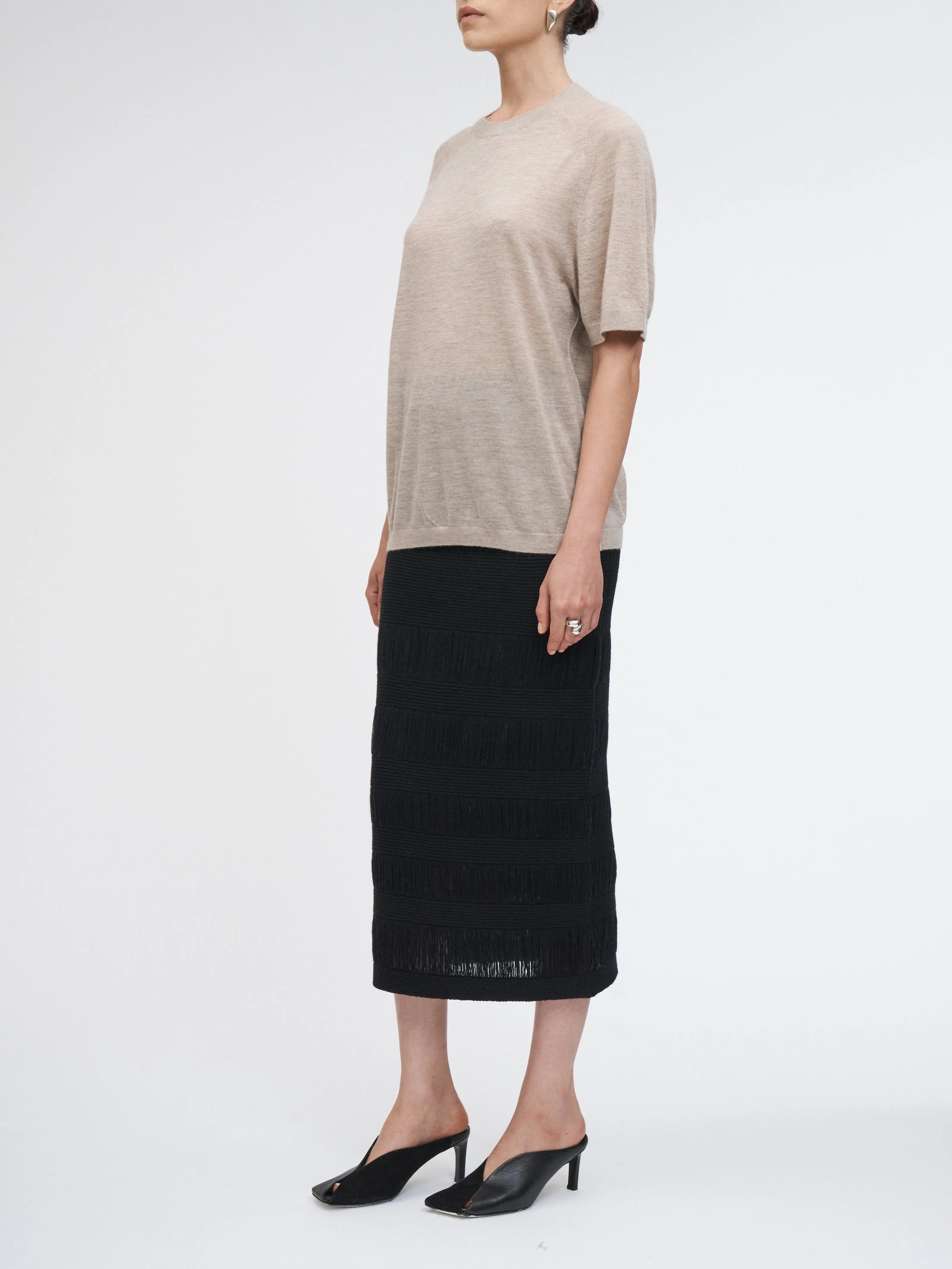 Oversized T-Shirt in Stone Heathered