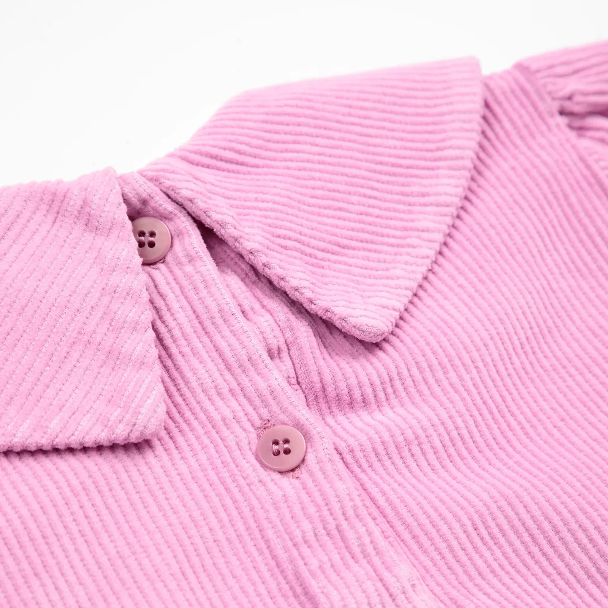 Pink Corduroy Blouse With Ghost Logo