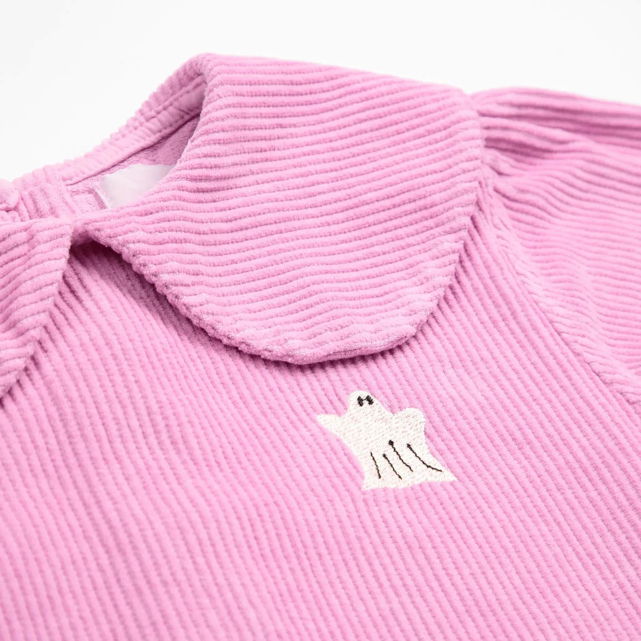 Pink Corduroy Blouse With Ghost Logo