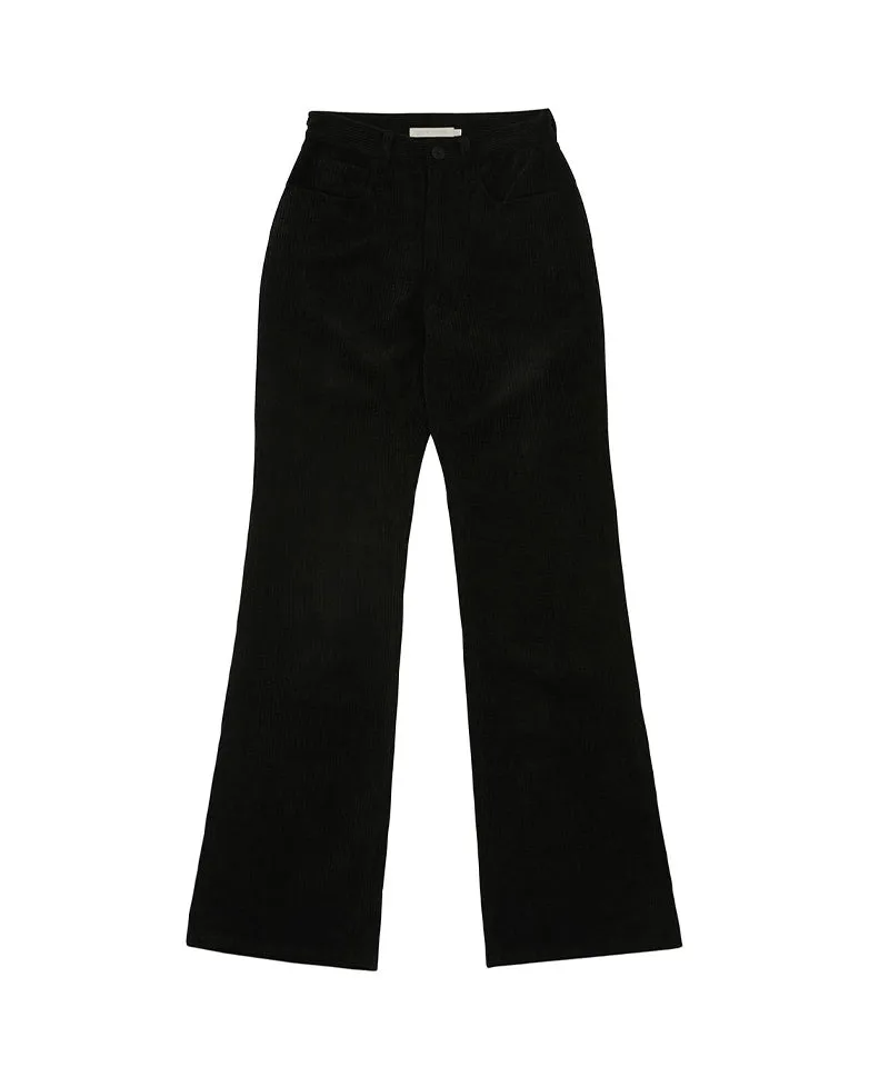 PIV'VEE Corduroy Bootcut Pants - Ebony Black