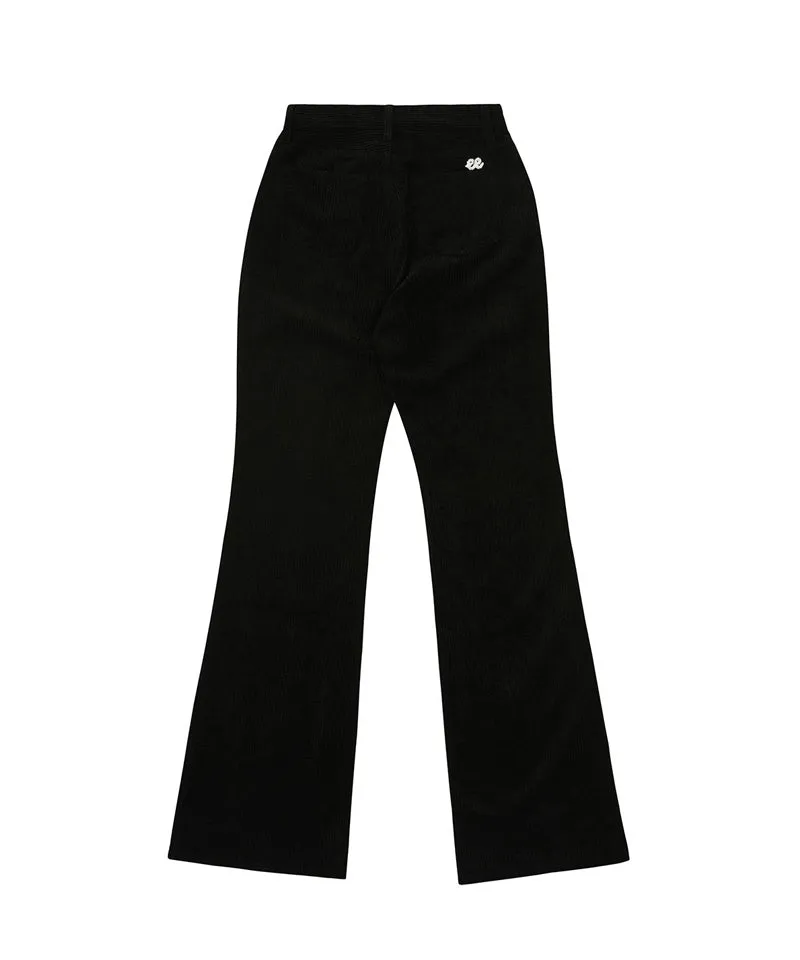 PIV'VEE Corduroy Bootcut Pants - Ebony Black