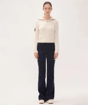 PIV'VEE Corduroy Bootcut Pants - Ocean Navy