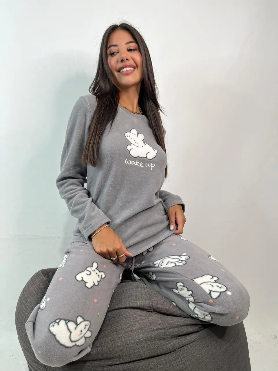 "Wake Up" Fleece Pj