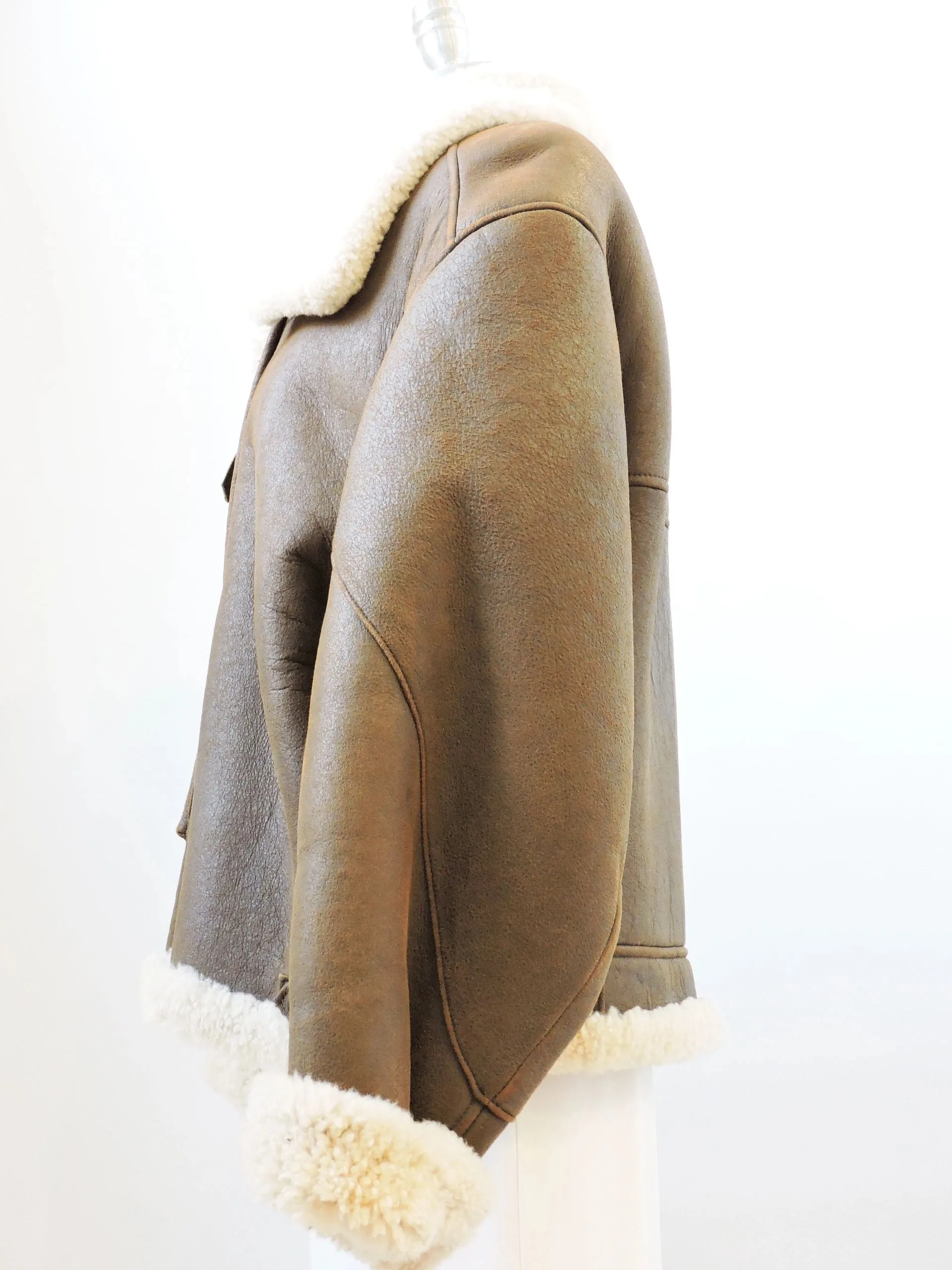 Ralph Lauren Collection Shearling Bomber Jacket Size L