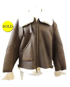 Ralph Lauren Collection Shearling Bomber Jacket Size L