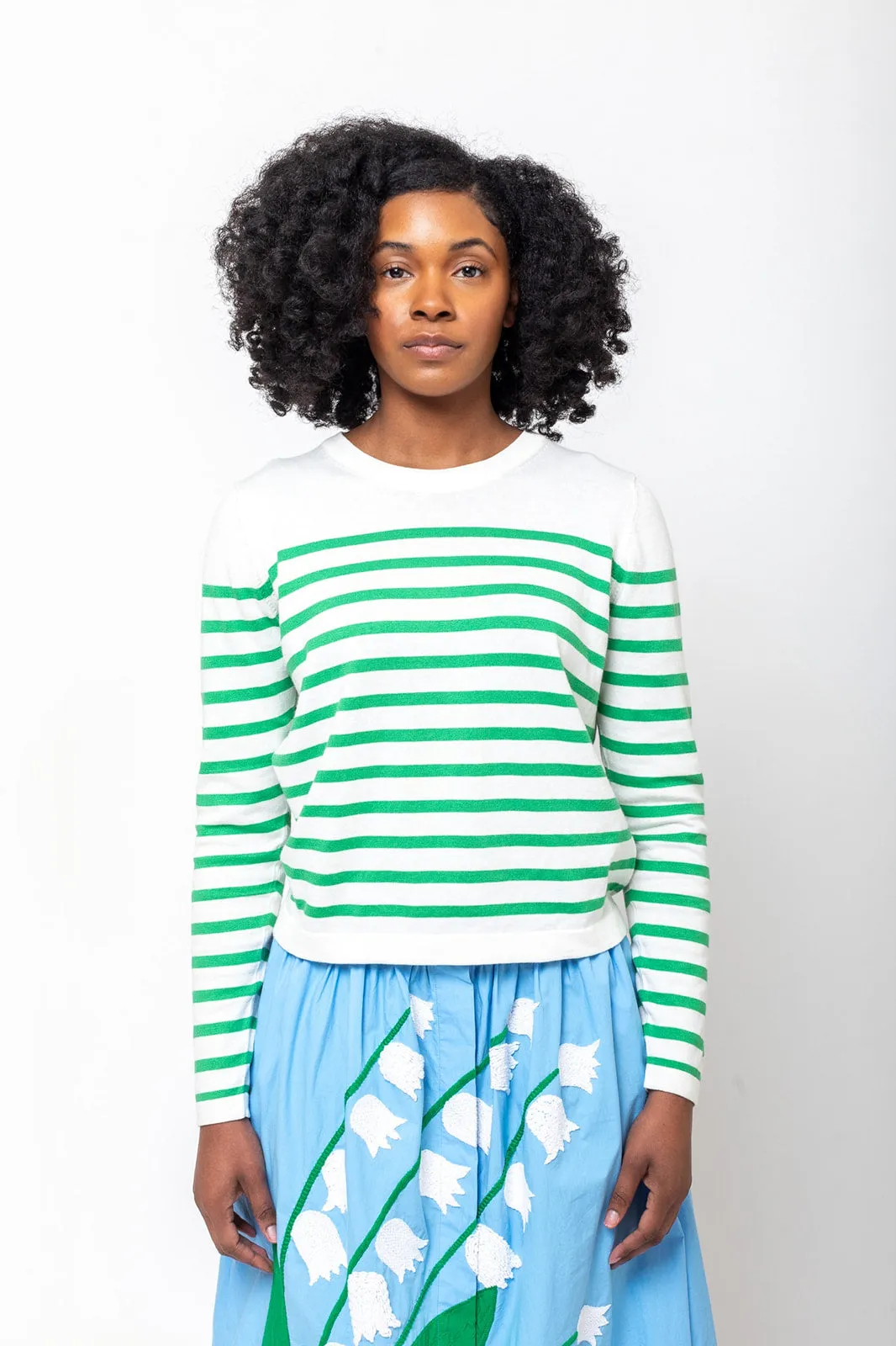 Round Neck Stripe Sweater