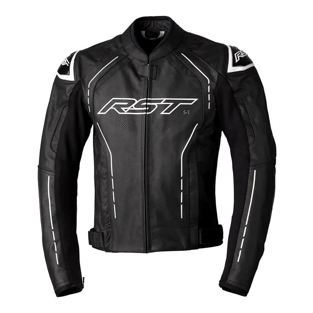RST S1 CE LEATHER JACKET [BLACK/WHITE]