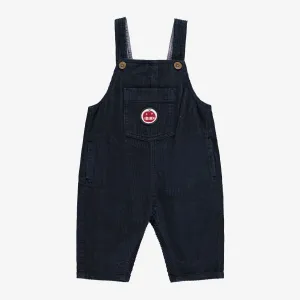Salopette marine de coupe décontractée en velours côtelé, bébé || Relaxed fit navy overalls in corduroy, baby