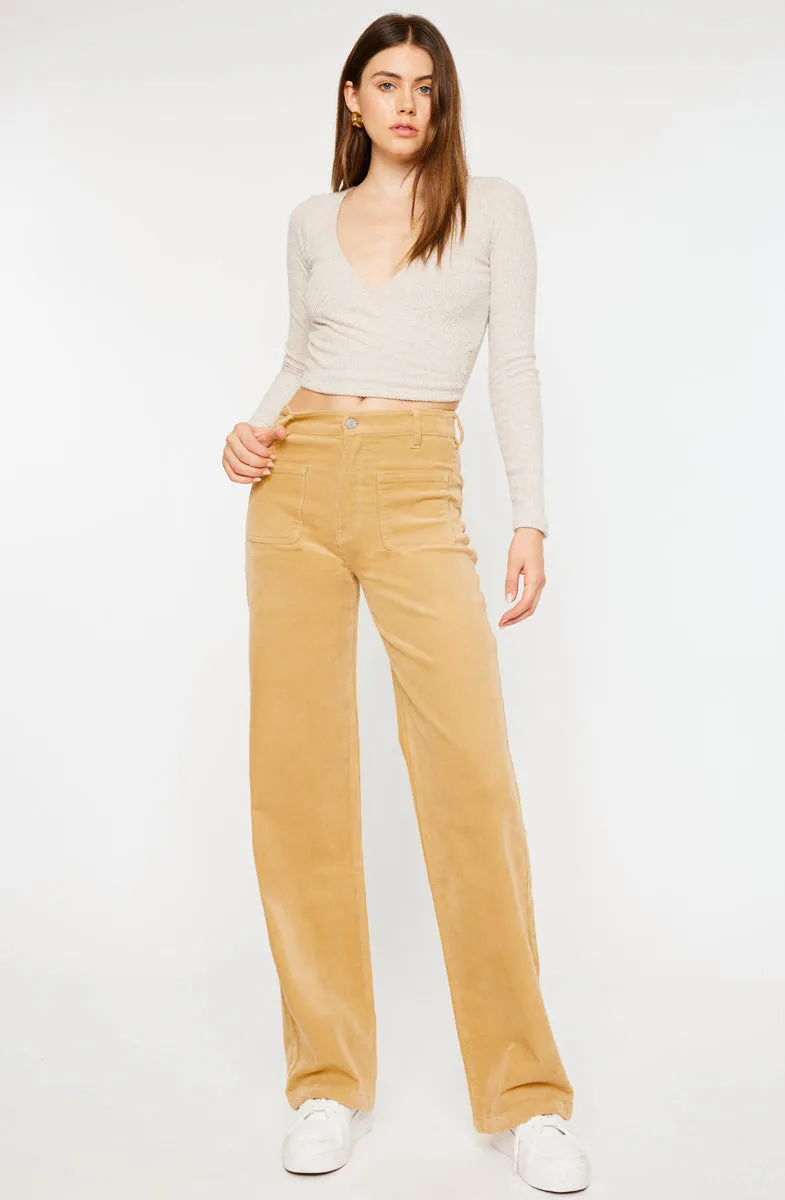 Saturn Ultra High Rise Wide Leg Corduroy Pants