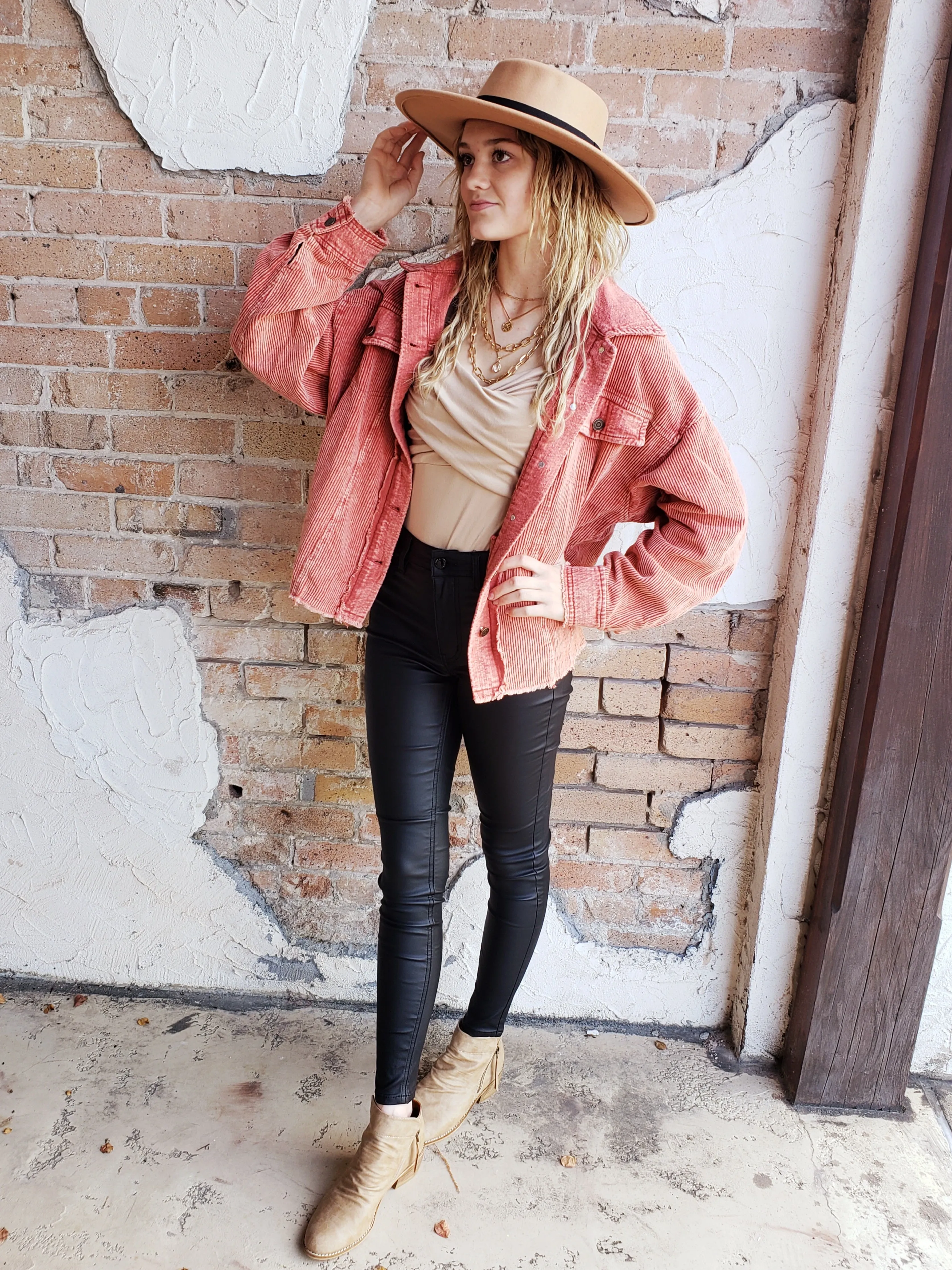 See You Around Jacket: Brick