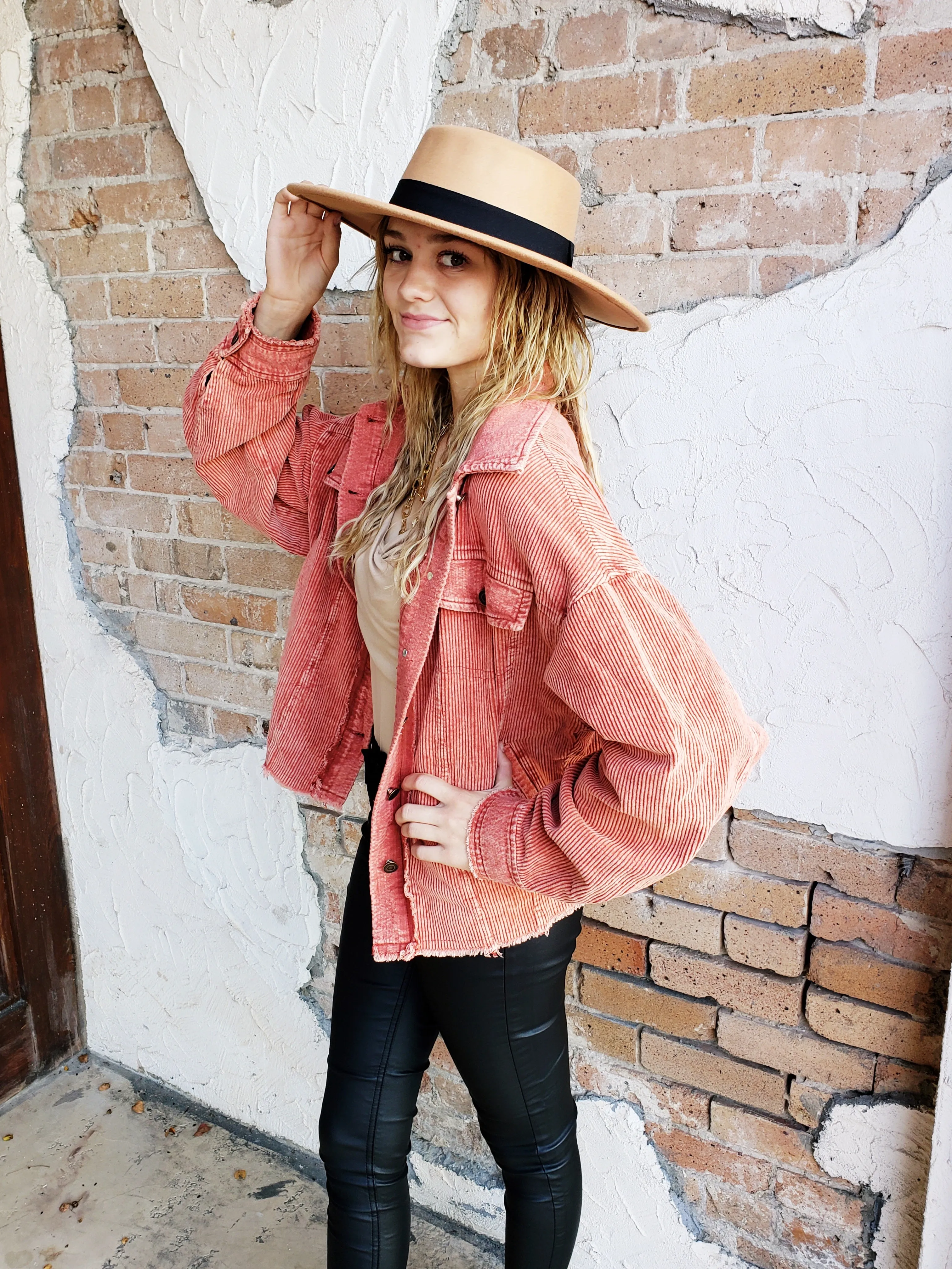 See You Around Jacket: Brick