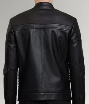 Sheppard | Men's Cafe Racer Black Leather Jacket