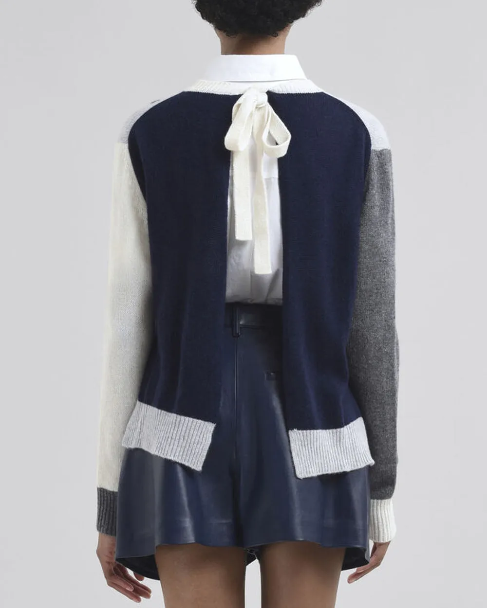 Sodium Colorblock Round Neck Sweater