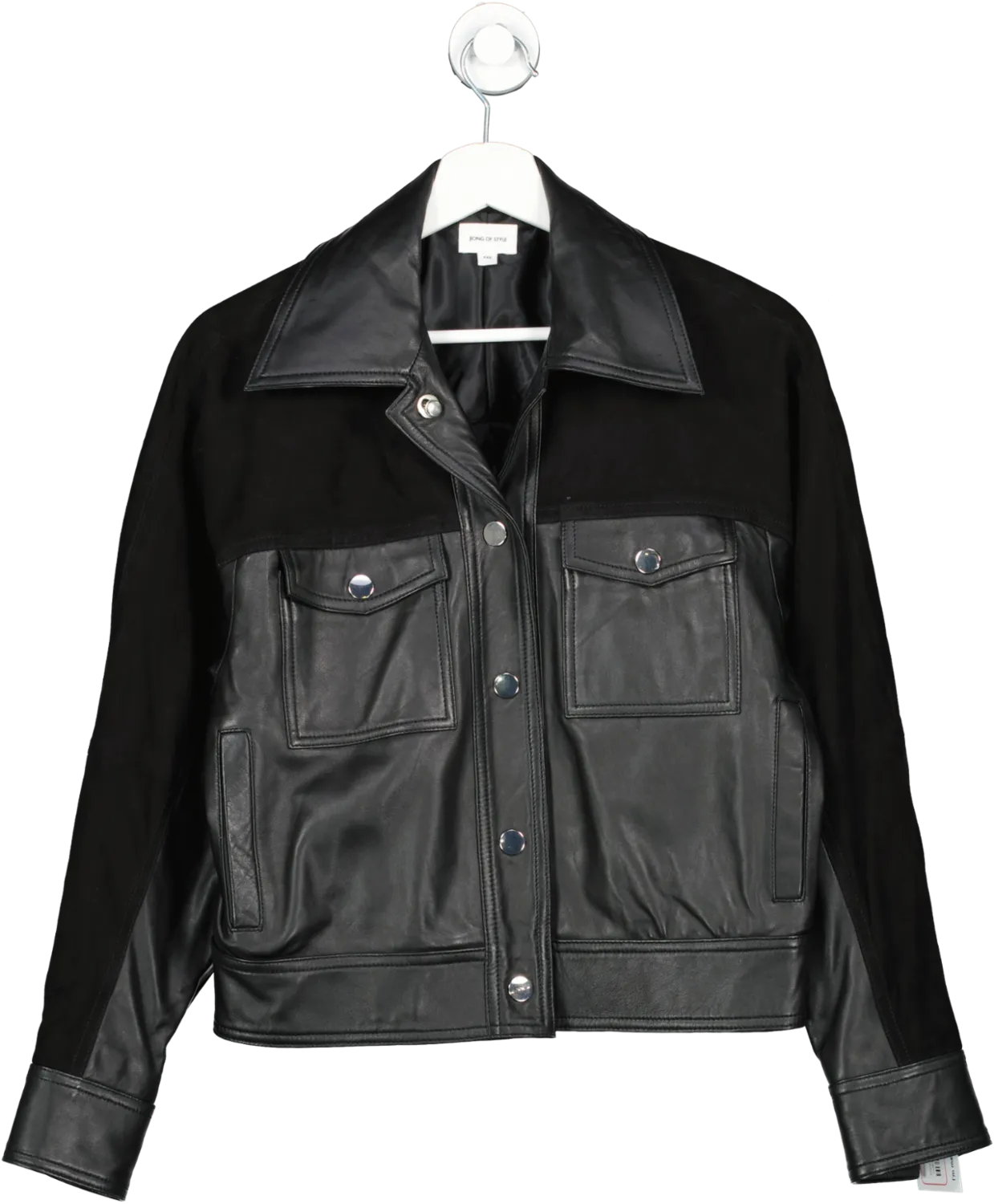 Song of Style Black Davi Leather Jacket UK XXS