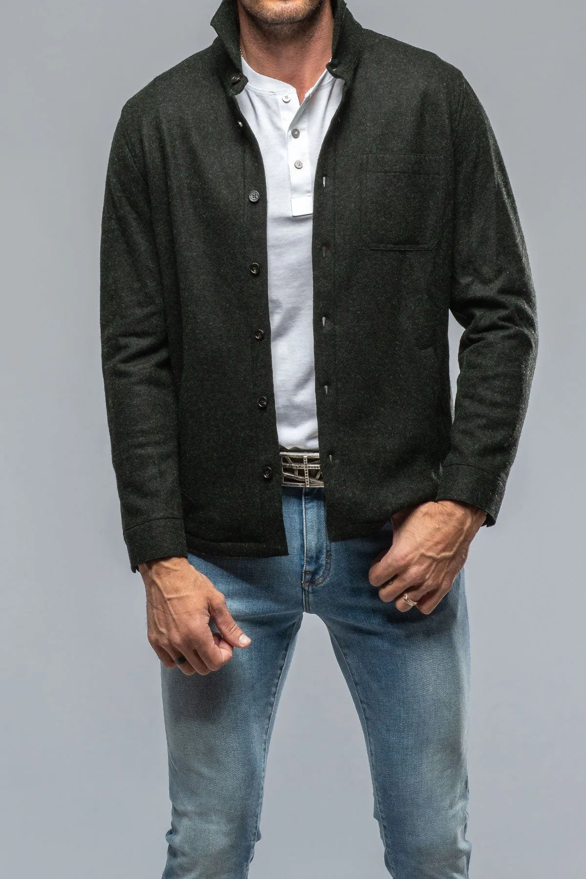 Sooter Cashmere Overshirt in Green