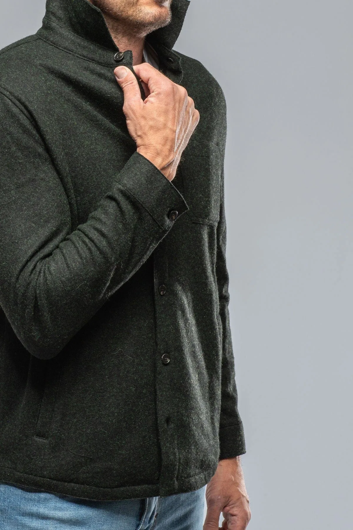Sooter Cashmere Overshirt in Green