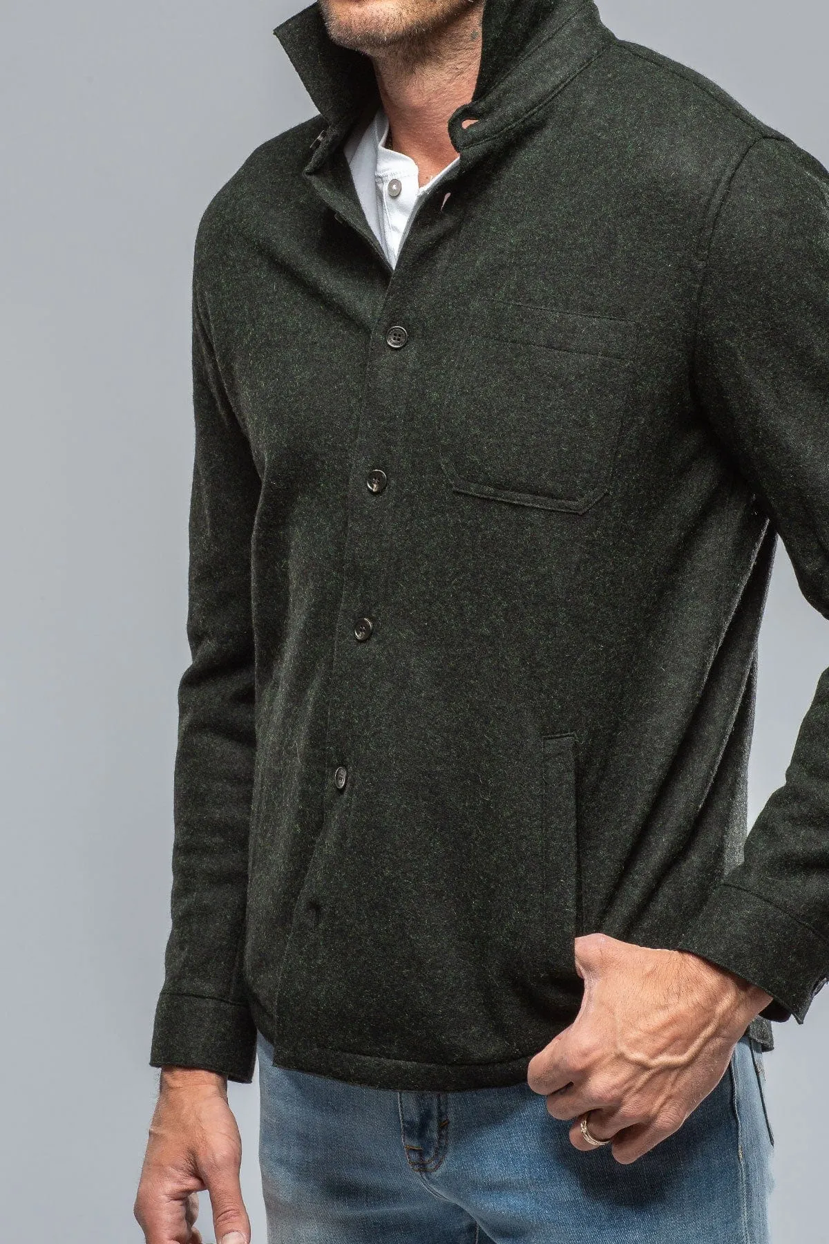 Sooter Cashmere Overshirt in Green