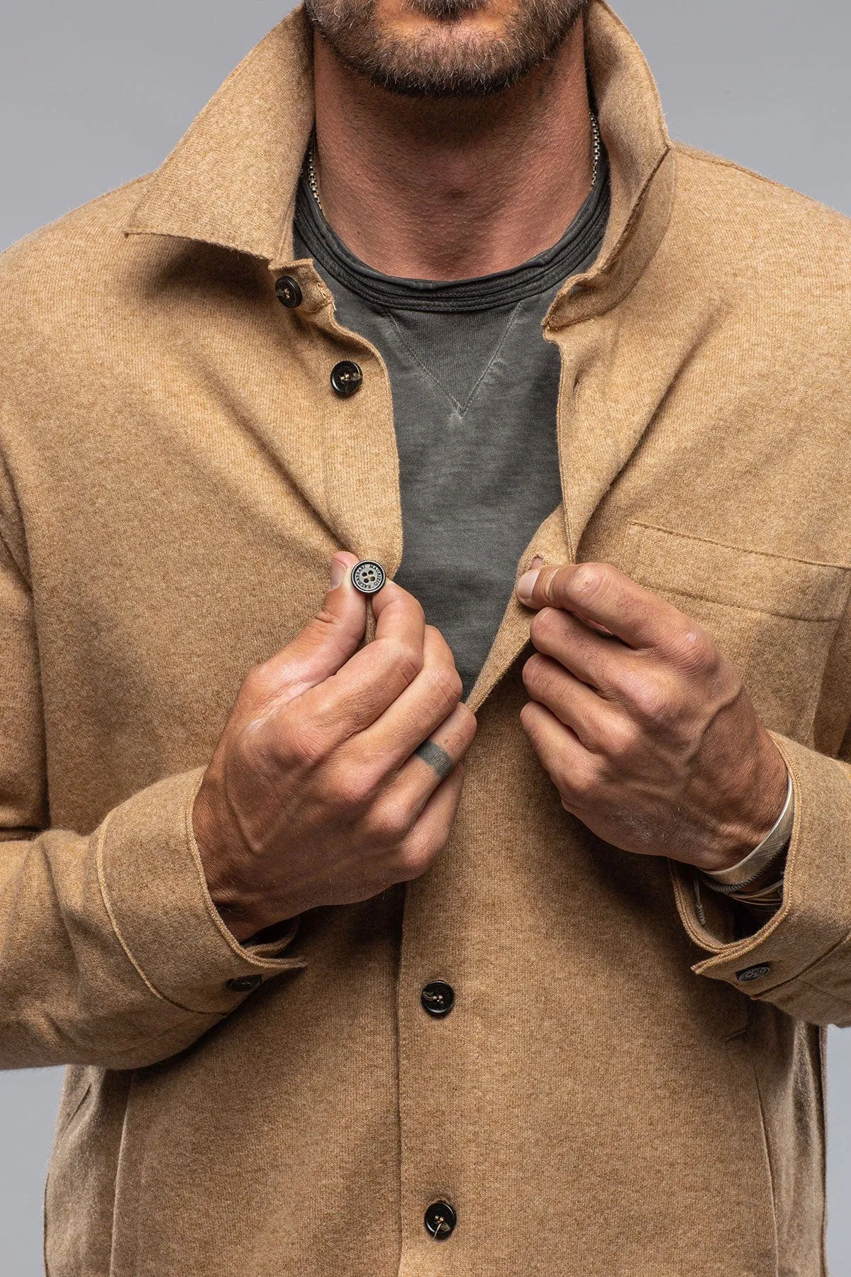 Sooter Cashmere Shirt In Camel