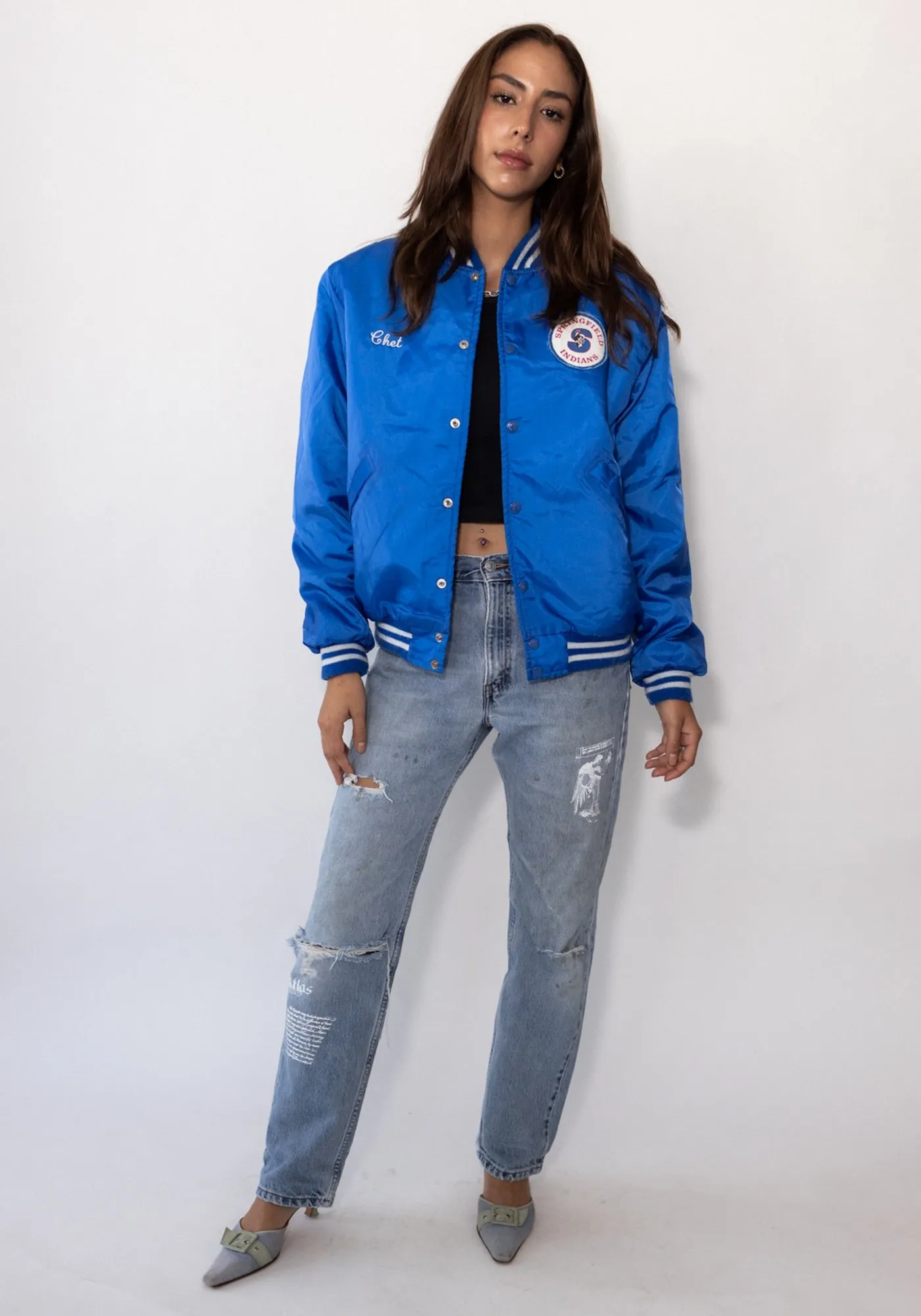 Springfield Indians Blue Bomber Jacket