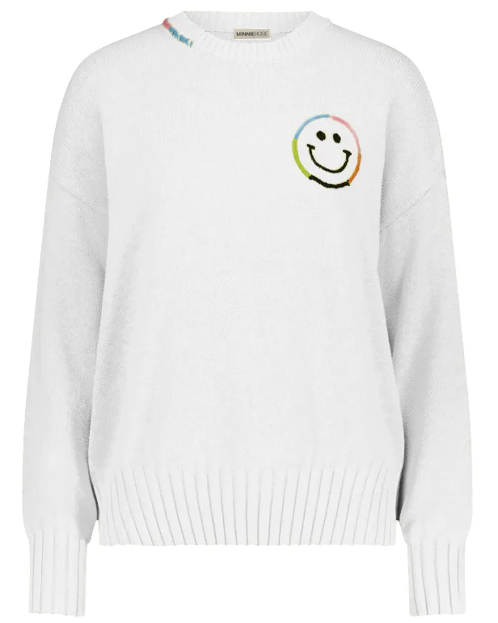 Starch Cashmere Smiley Crewneck Pullover